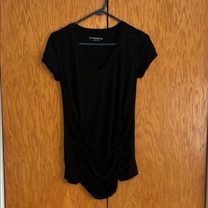 Beyond the Bump Black Short Sleeve V-Neck Top